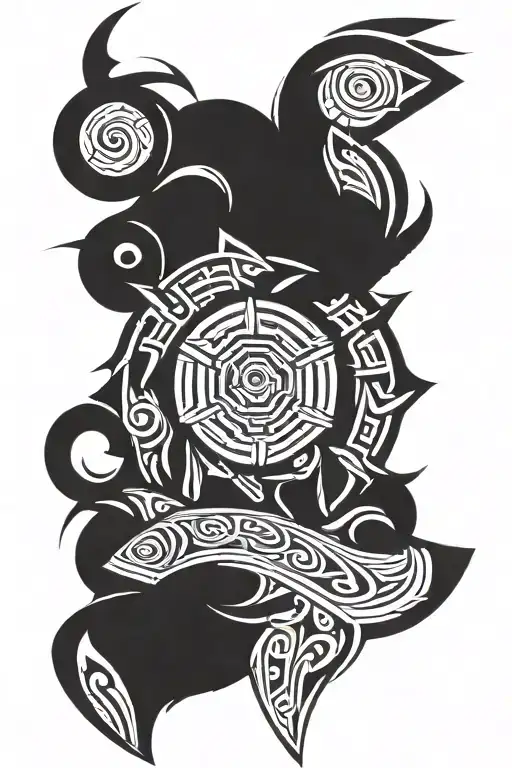 tribal armour tattoo design idea