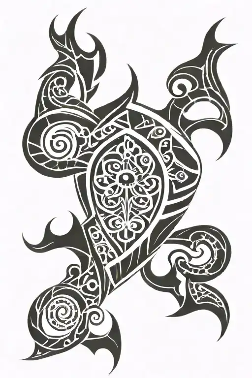 shoulder armour tattoo design idea