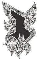 tribal armour tattoo design idea