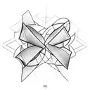 two triangles facing each other tattoo design idea