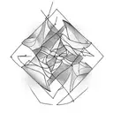 two triangles facing each other tattoo design idea