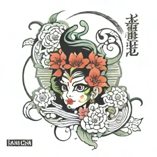 name "kanchan" tattoo design idea
