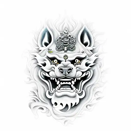 Foo Dog tattoo design idea