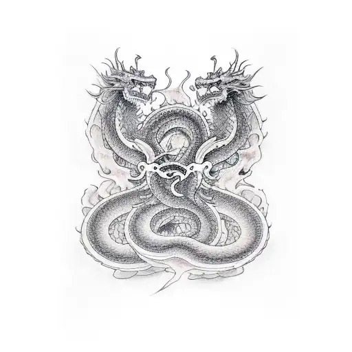 Dragon Buda  tattoo design idea