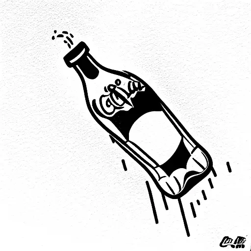 coca cola bottle tattoo design idea