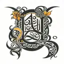 arabic calligraphy tattoo design idea