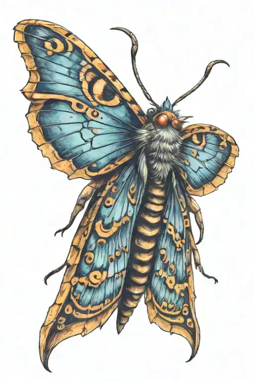 scary moth tattoo tattoo design idea
