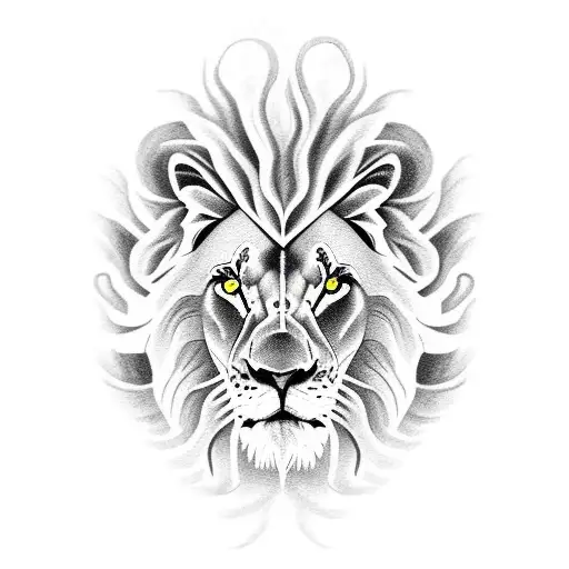 Lion fighting Snake tattoo design idea