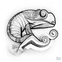 Chameleon tattoo design idea