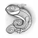 Chameleon tattoo design idea