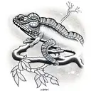 Chameleon tattoo design idea