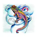 Chameleon tattoo design idea