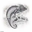 Chameleon tattoo design idea
