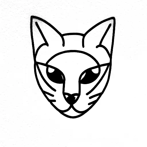 Cat blue russian tattoo design idea