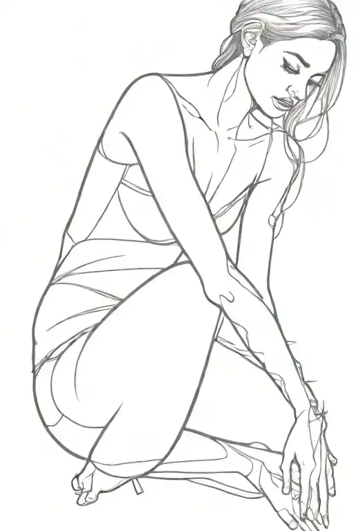 Feminine black empowerment gained through conquering one's tattoo design idea