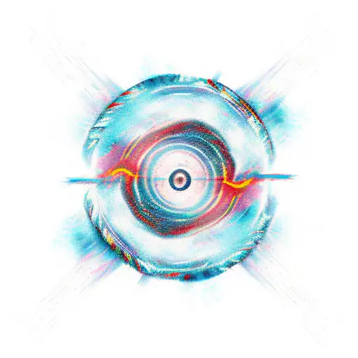 posiden hurricane trident  tattoo design idea