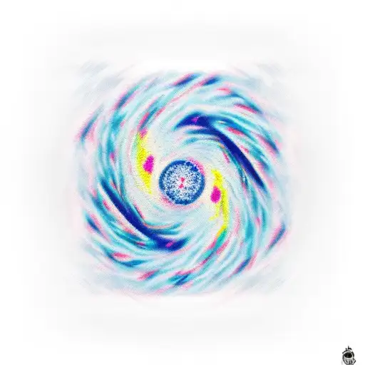 posiden hurricane trident  tattoo design idea