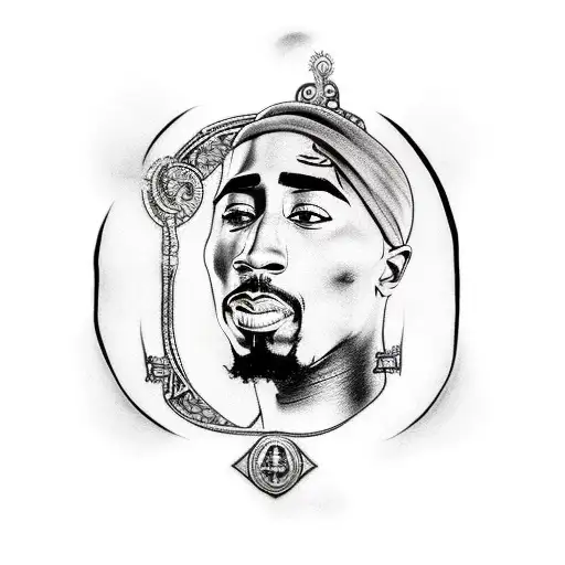 2pac god tattoo design idea