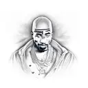 2pac god tattoo design idea