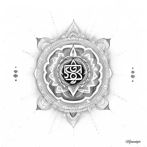 7 chakras tattoo design idea