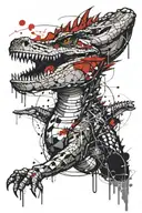 crocodile tattoo design idea