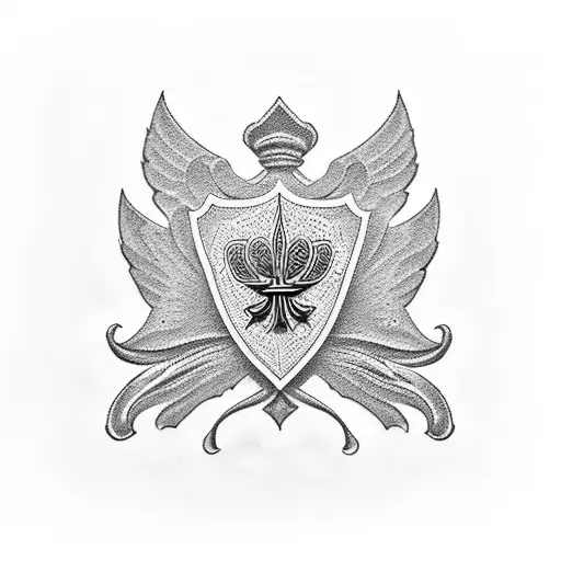 si vis pacem para bellum autour d'une fleur de lys tattoo design idea