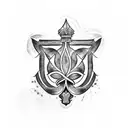 si vis pacem para bellum autour d'une fleur de lys tattoo design idea