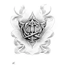si vis pacem para bellum autour d'une fleur de lys tattoo design idea