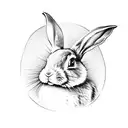 rabbit holding a rifle tattoo design idea