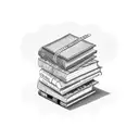 A dotwork tattoo showcasing a stack of books with business-related titles, reflecting your passion for reading and business. tattoo design idea