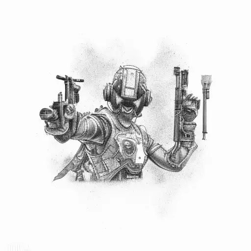 a gamer with the name of Daddy asking the boys to play Squad tattoo design idea