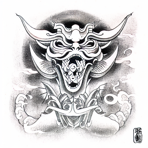 devil whispering tattoo design idea