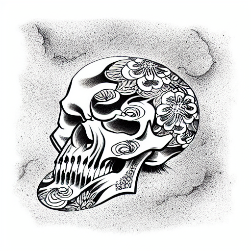 skull  tattoo design idea