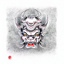 devil whispering tattoo design idea