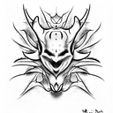 devil whisper tattoo design idea