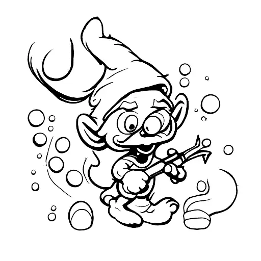 smurf tattoo design idea