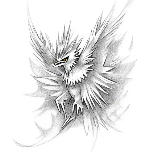 zapdos pokemon tattoo design idea