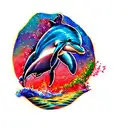 Dolphin tattoo design idea