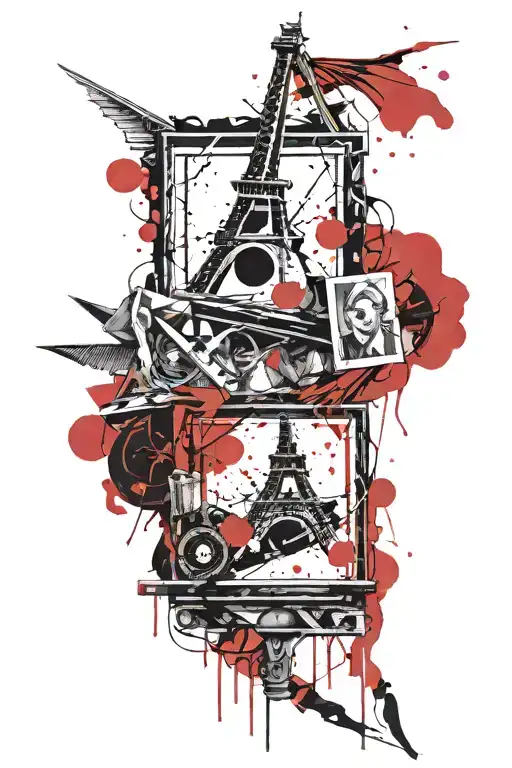 mideval guillotine tattoo design idea