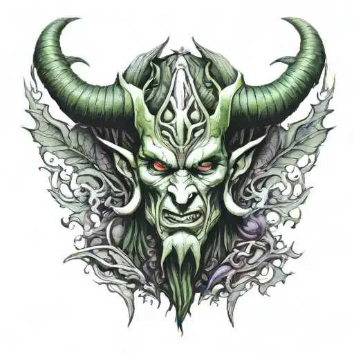 illidan demon hunter monster hunter tattoo design idea