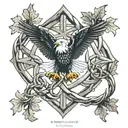 Celtic knot, maple leaf, eagle heritage tattoo tattoo design idea