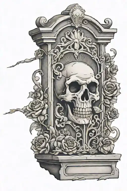 tombstone  tattoo design idea