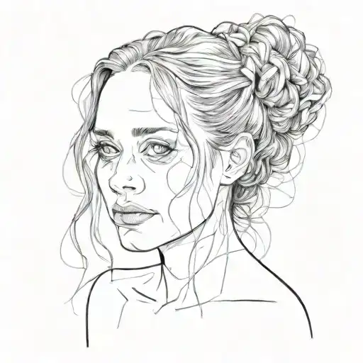 black work portrait of Fiona Apple  tattoo design idea