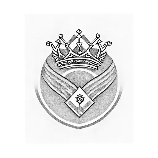 queens crown with breast cancer ribbon tattoo design idea