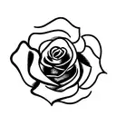 rose with a breast cancer ribbon tattoo design idea