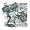Glock 19 tattoo design idea