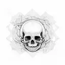 Benjamin Franklin mitad calavera  tattoo design idea