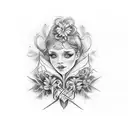 peux tu me faire une proposition de tatouage pour une femme en écriture cursive pour le phrase "for life" avec le "f" de tattoo design idea