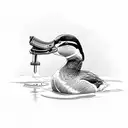 duck hunting tattoo design idea