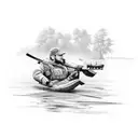 duck hunting tattoo design idea
